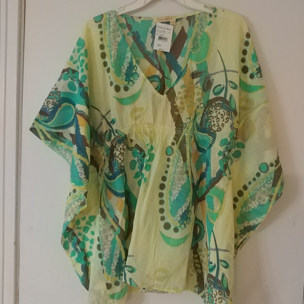 FRESH PRODUCE Rio Tunic Kimono Swimsuit Cover-up Top XS NWT Retails $65